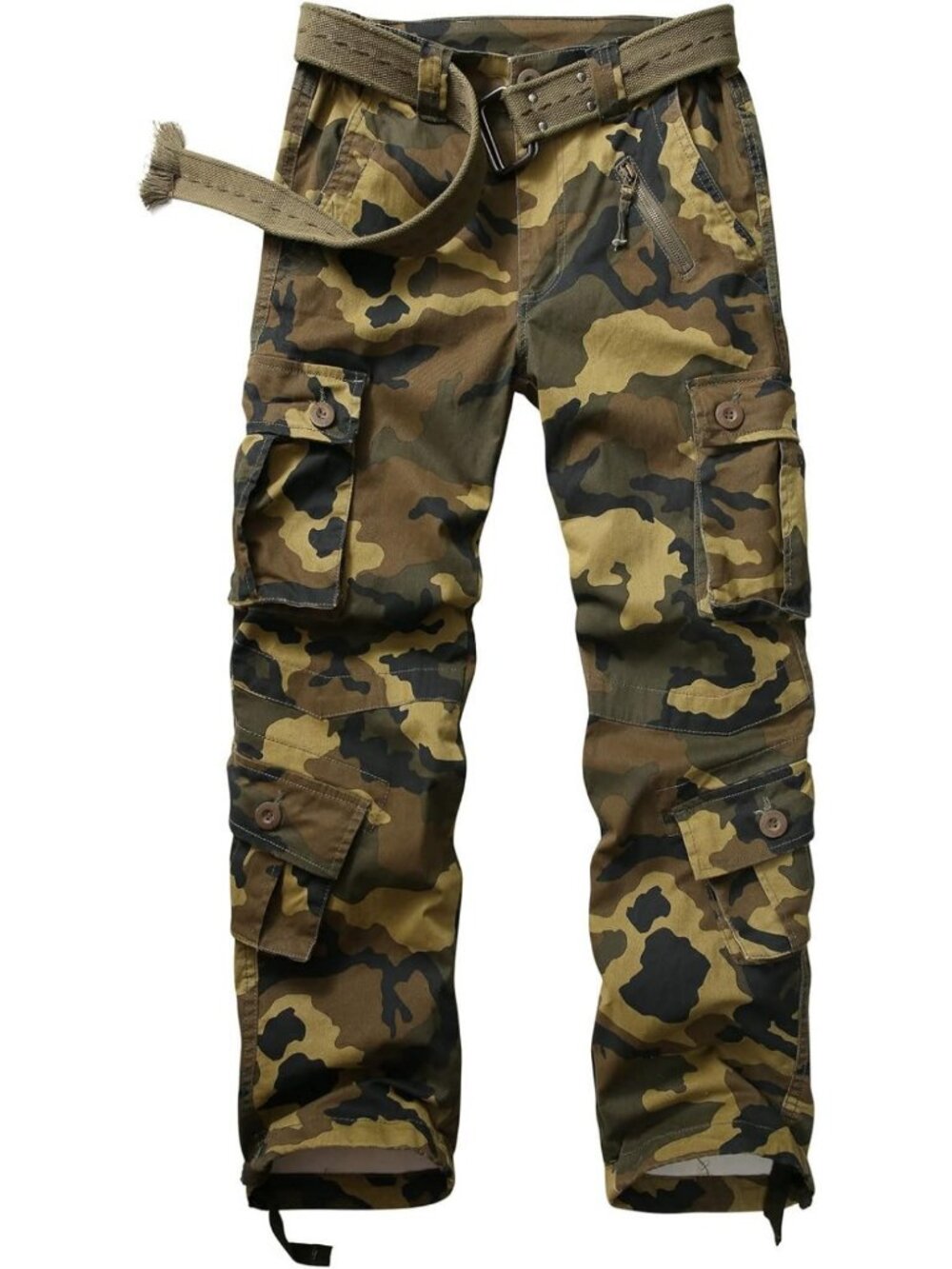 Women's Casual Cargo Pants - Cotton Military Combat Work Pants with 8 Pockets